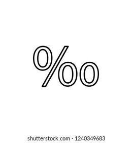 percent sign icon. Element of simple icon. Thin line icon for website design and development, app development. Premium icon