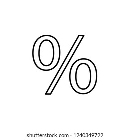 percent sign icon. Element of simple icon. Thin line icon for website design and development, app development. Premium icon