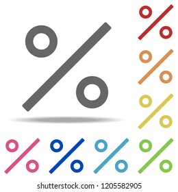 percent sign icon. Elements of banking in multi color style icons. Simple icon for websites, web design, mobile app, info graphics