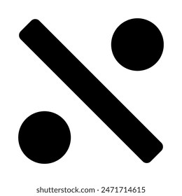 percent sign icon, silhouette vector isolated on white background. simple and modern design