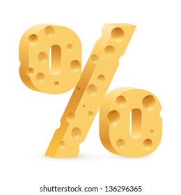 Percent sign. Illustration on white background for design