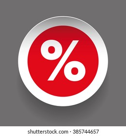 Percent sign label vector