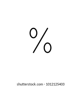 Percent sign. Percent line icon. 
