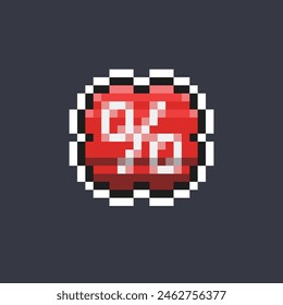 percent sign in pixel art style