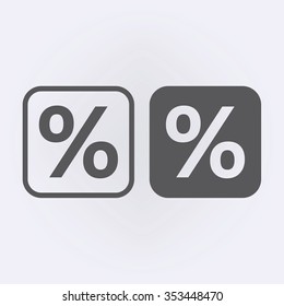 Percent sign set . Vector illustration
