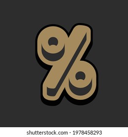 percent sign symbol effect design vector