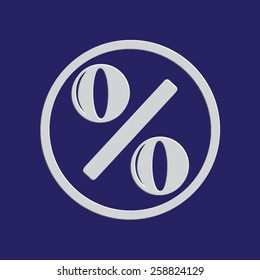 Percent sign vector icon 