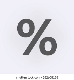 Percent sign vector icon