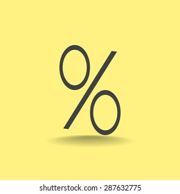percent sign vector icon