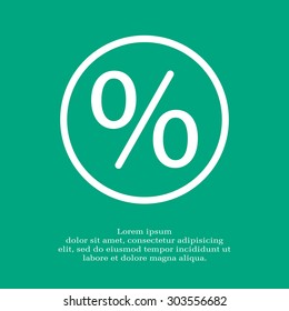 percent sign vector icon