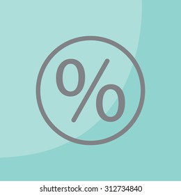 percent sign vector icon