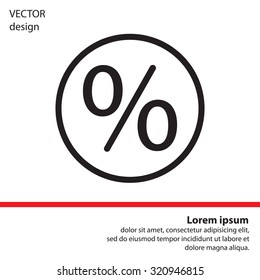 percent sign vector icon