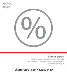 percent sign vector icon