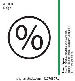 percent sign vector icon