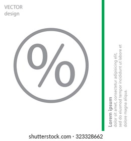percent sign vector icon