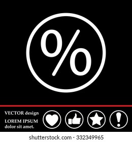 percent sign vector icon