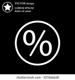 percent sign vector icon