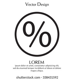 percent sign vector icon