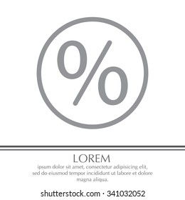 percent sign vector icon