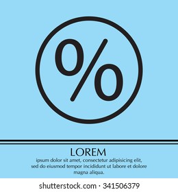 percent sign vector icon