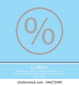 percent sign vector icon