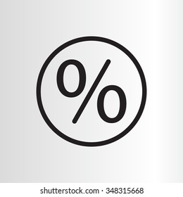 percent sign vector icon