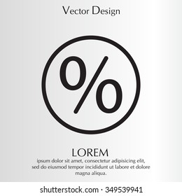 percent sign vector icon