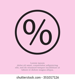 percent sign vector icon