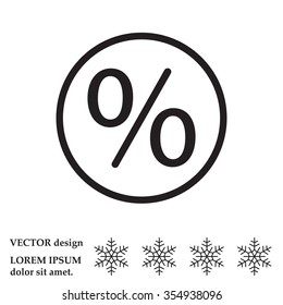 percent sign vector icon