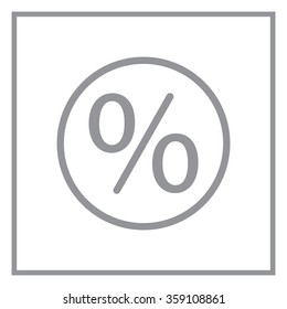 percent sign vector icon