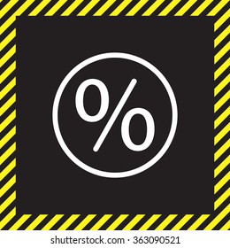 percent sign vector icon