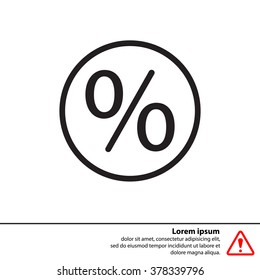percent sign vector icon