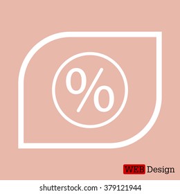 percent sign vector icon
