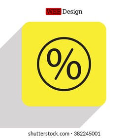 percent sign vector icon