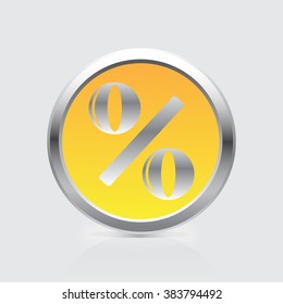 percent sign vector icon