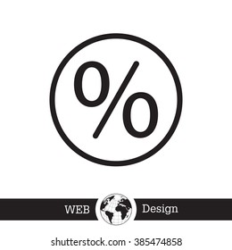 percent sign vector icon