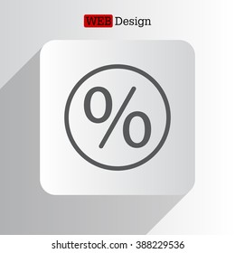 percent sign vector icon