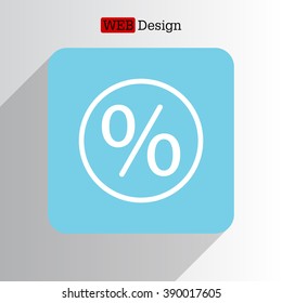 percent sign vector icon