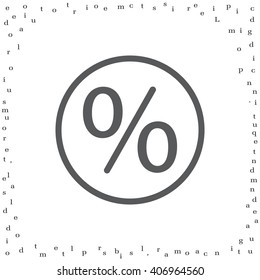 percent sign vector icon