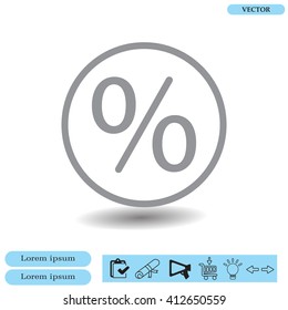percent sign vector icon