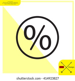 percent sign vector icon