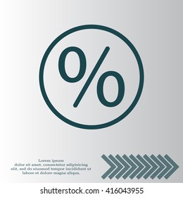 percent sign vector icon