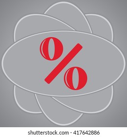 percent sign vector icon