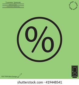 percent sign vector icon