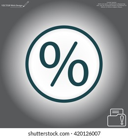 percent sign vector icon
