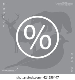 percent sign vector icon