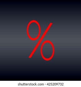 percent sign vector icon