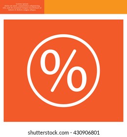 percent sign vector icon
