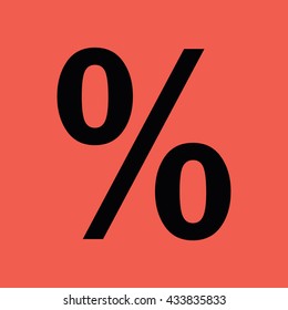 Percent sign vector icon