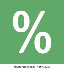 Percent sign vector icon